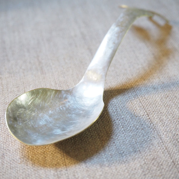 PLATED - branch hammered silverplate spoon MMBS