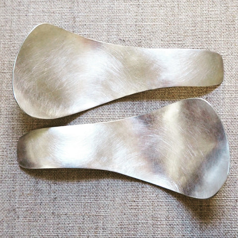 PLATED - triangle hammered silverplate spoon MMTS