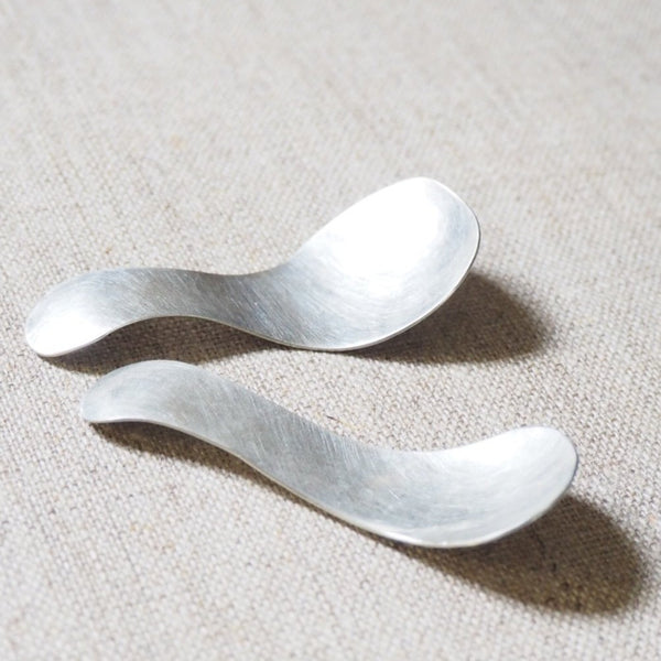 PLATED - wonky hammered silverplate spoon - small MMWS03